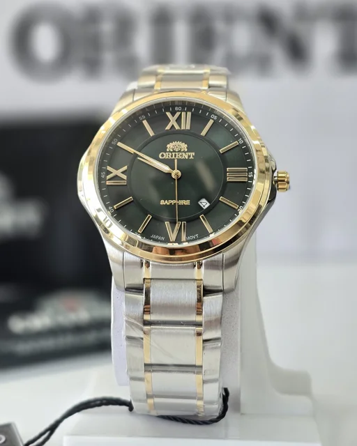 ساعت مچی مردانه اورینت صفحه سبز ORIENT مدل OR:J-1124-G